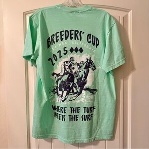 2025 Breeders Cup Turf Meets Surf Tee Del Mar Island Reef Unisex Medium NWOT